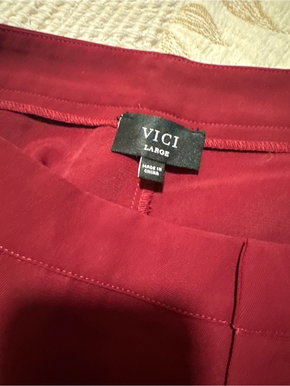 Vici Wide Leg Dress Pants in Deep Red